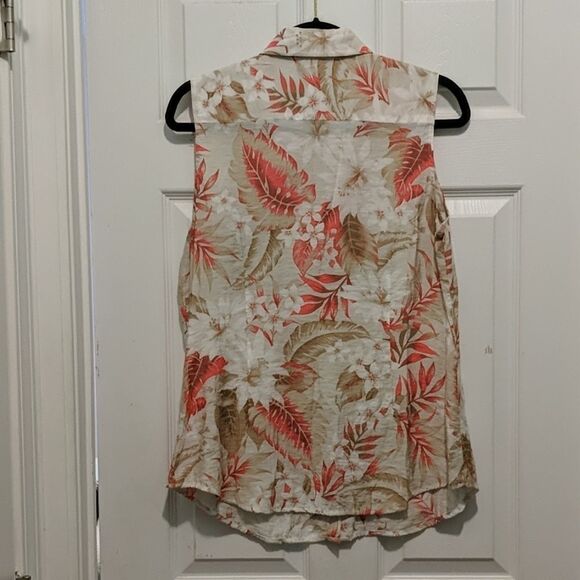 Van Heusen Studio floral print easyfit top Sz L - Picture 5 of 5